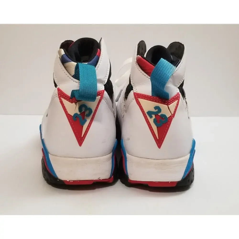 Nike Air Jordan VII 7 Retro White/Orion Blue-Black-Infrared 304775-105 Size 10
